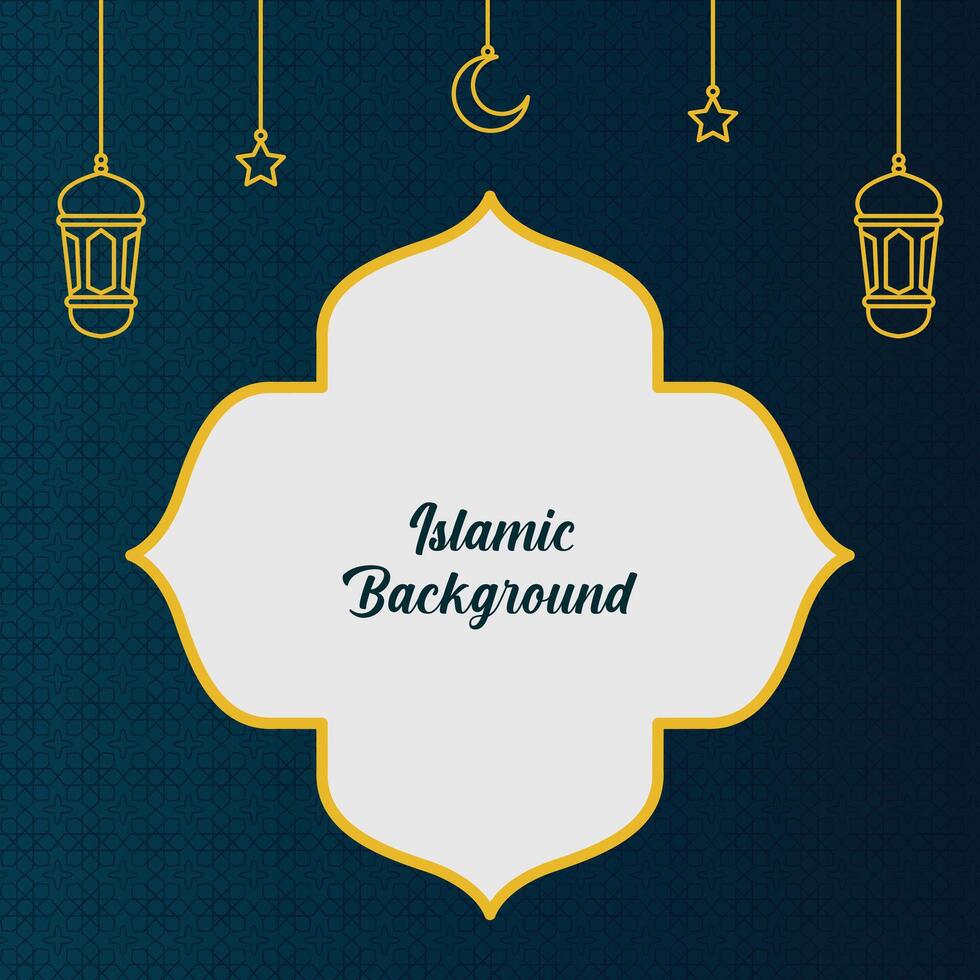 Islamic style Ramadan and Eid Greeting Card background vector