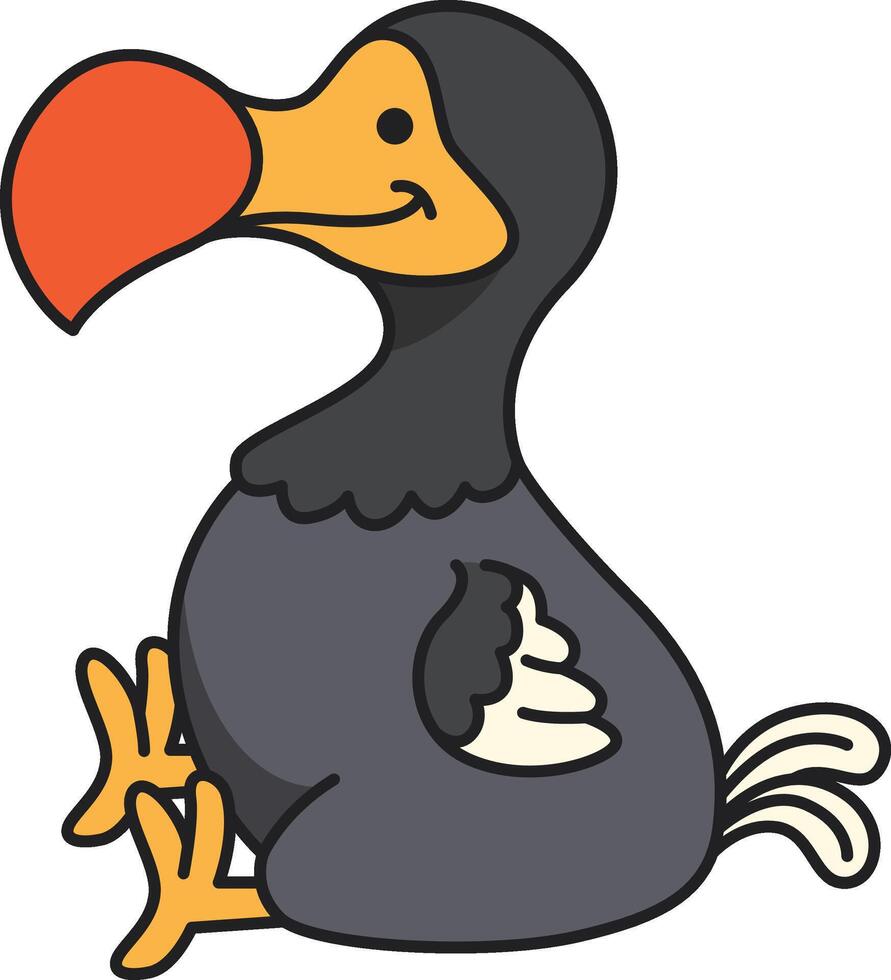 Cute cartoon Dodo bird vector illustration.