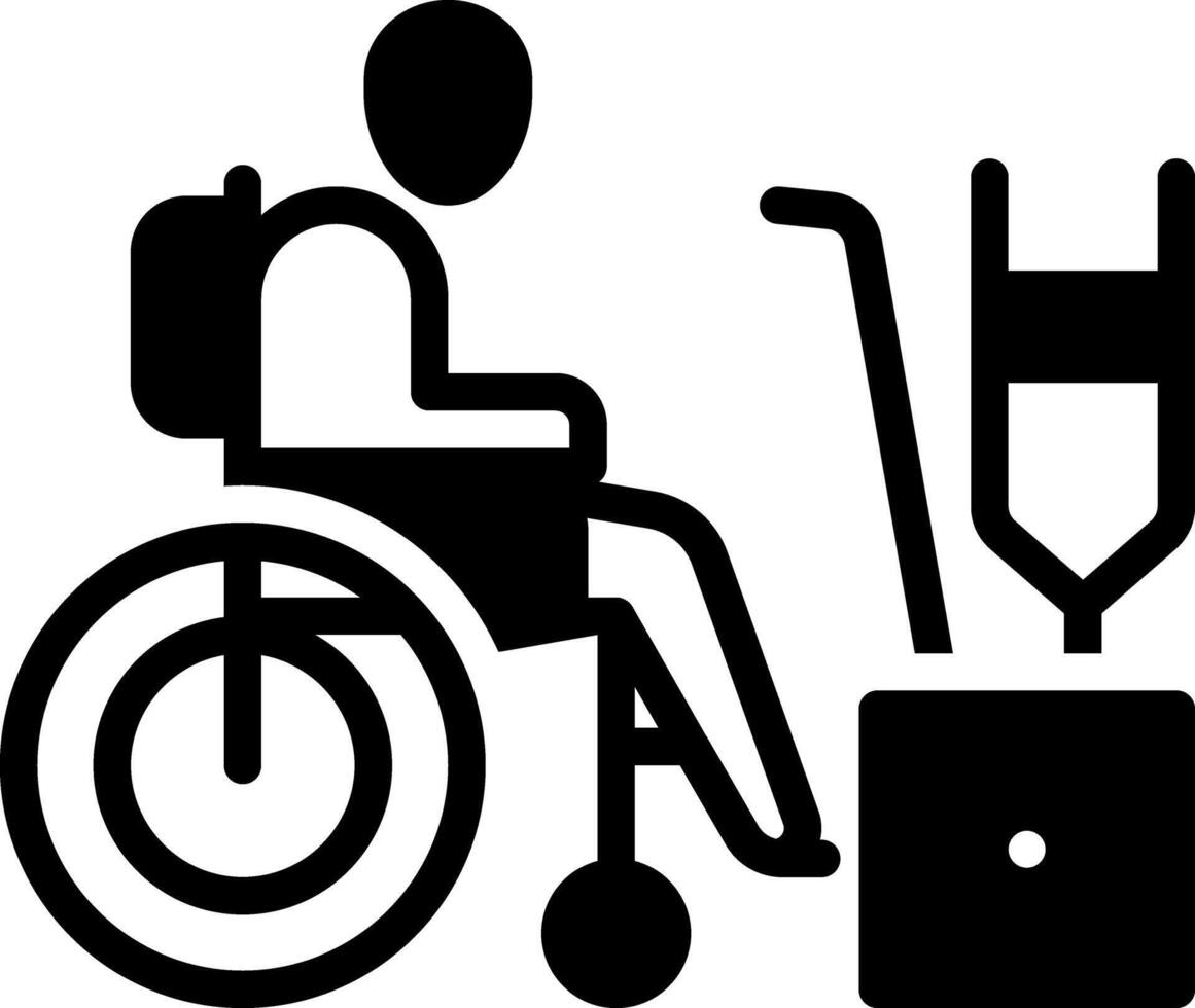Solid black icon for disabled vector