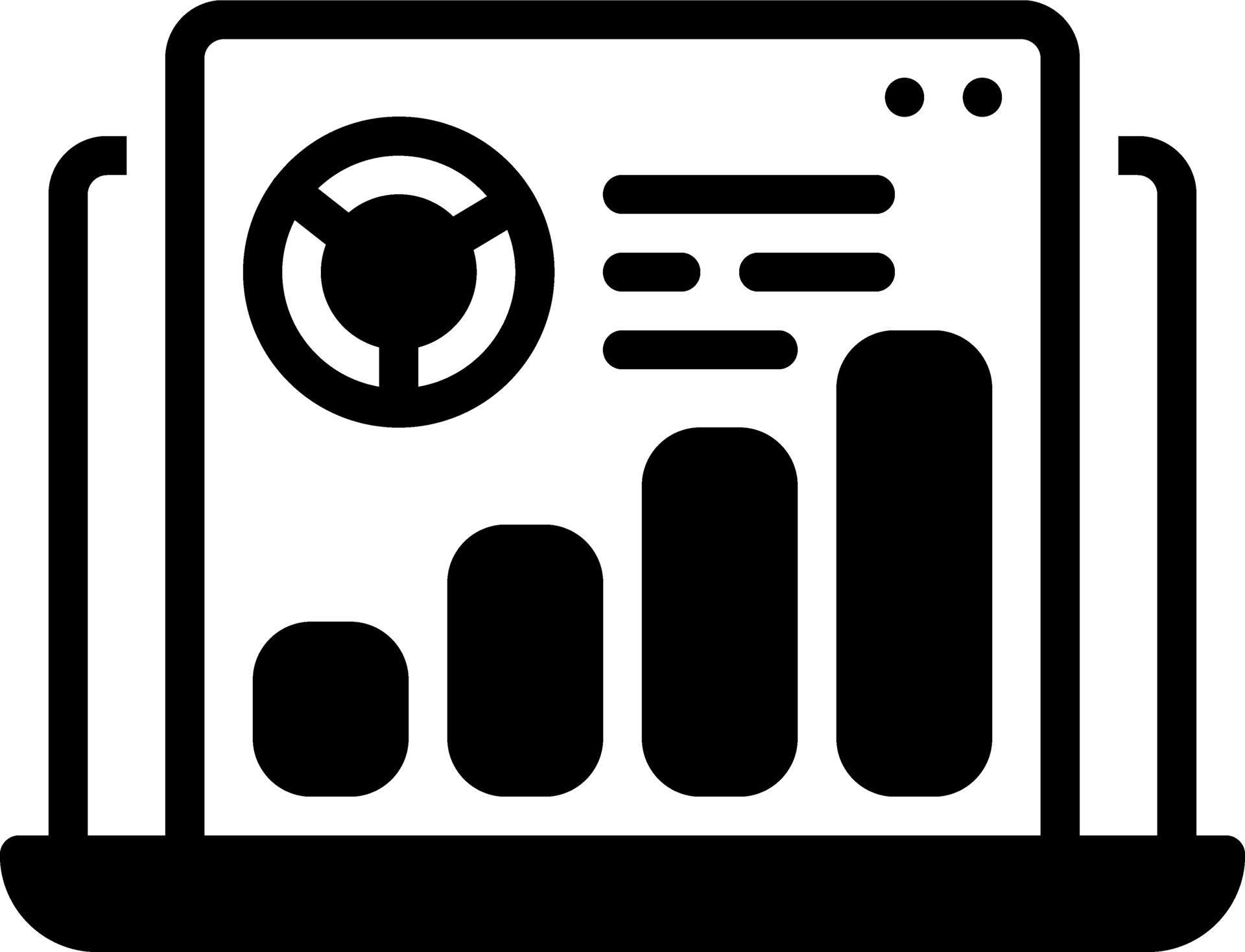Solid black icon for data chart 41921925 Vector Art at Vecteezy