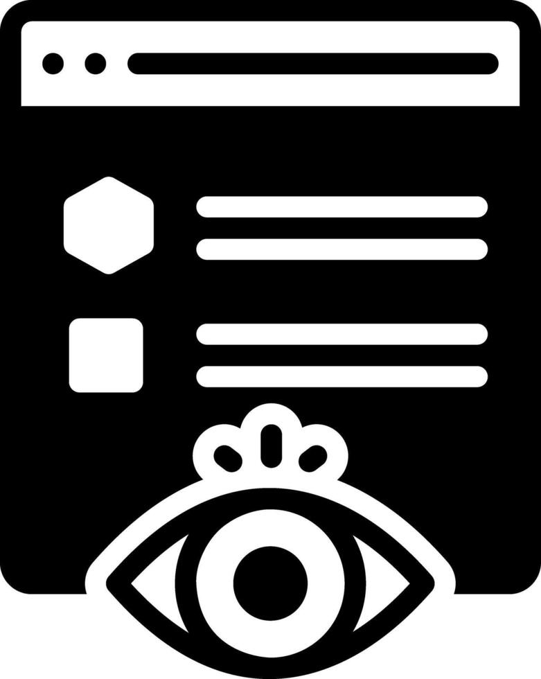 Vector solid black icon for viewed