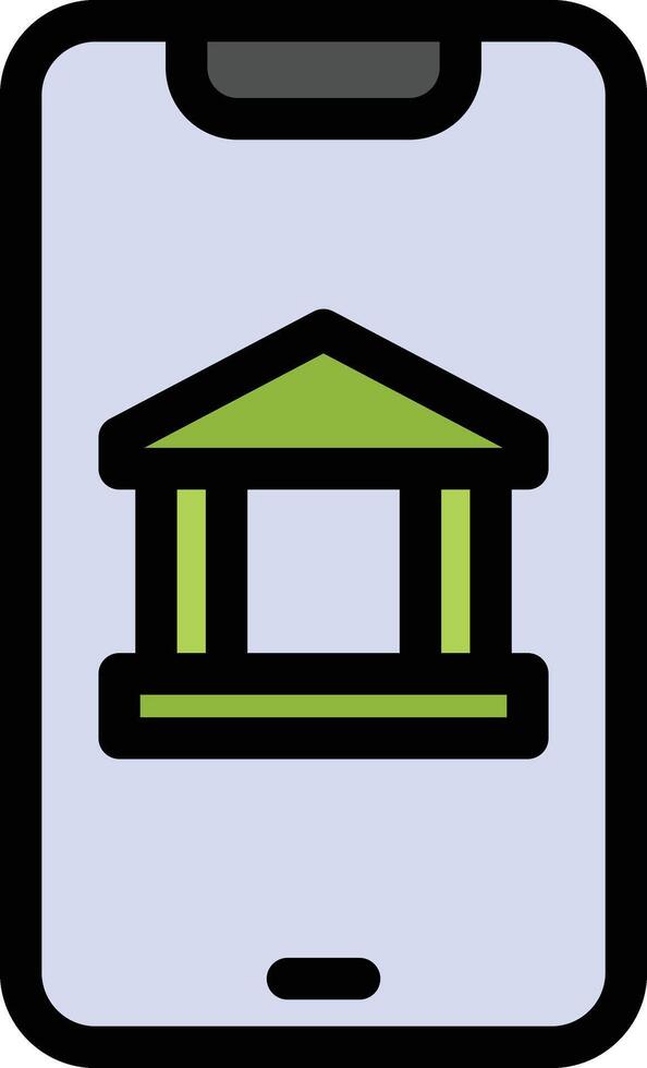 Mobile banking vector icon