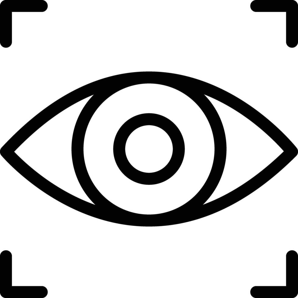 Eye scanner vector icon