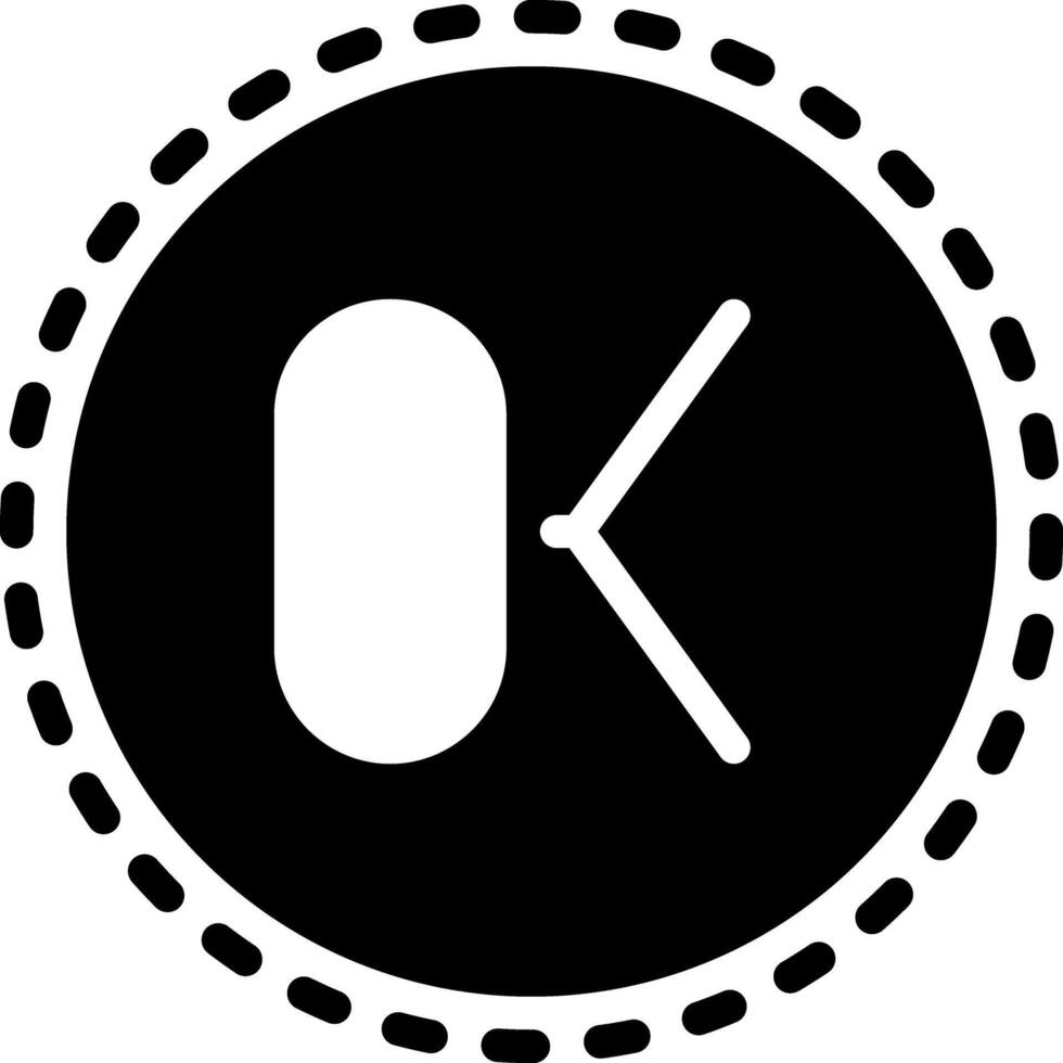 Vector solid black icon for ok