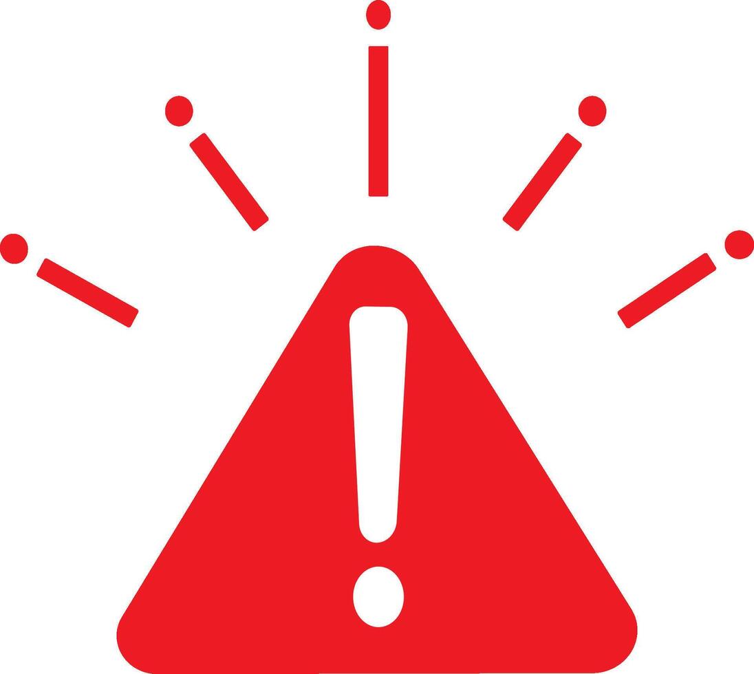 Red alert sign Red exclamation vector