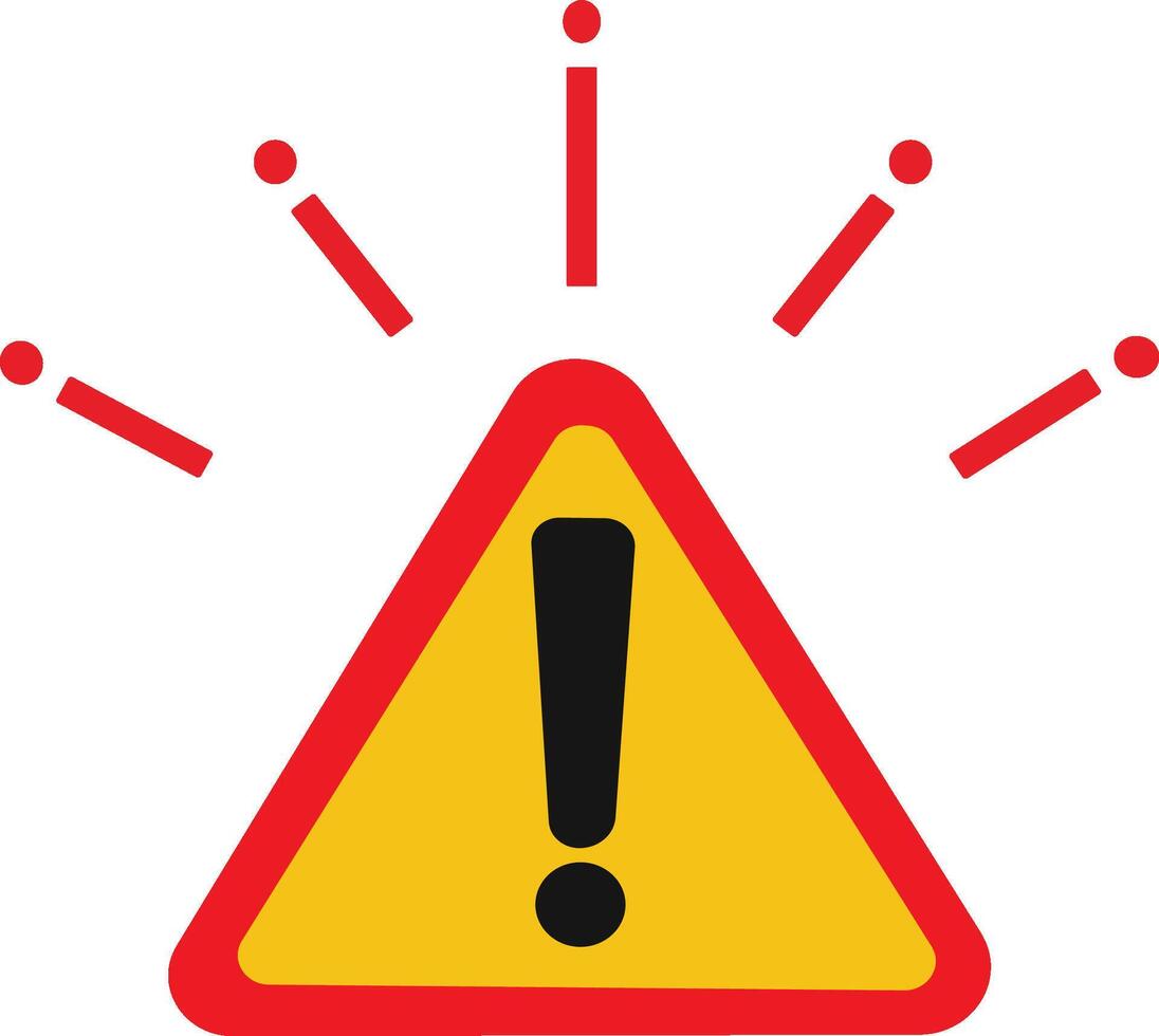 Red alert sign Red exclamation vector