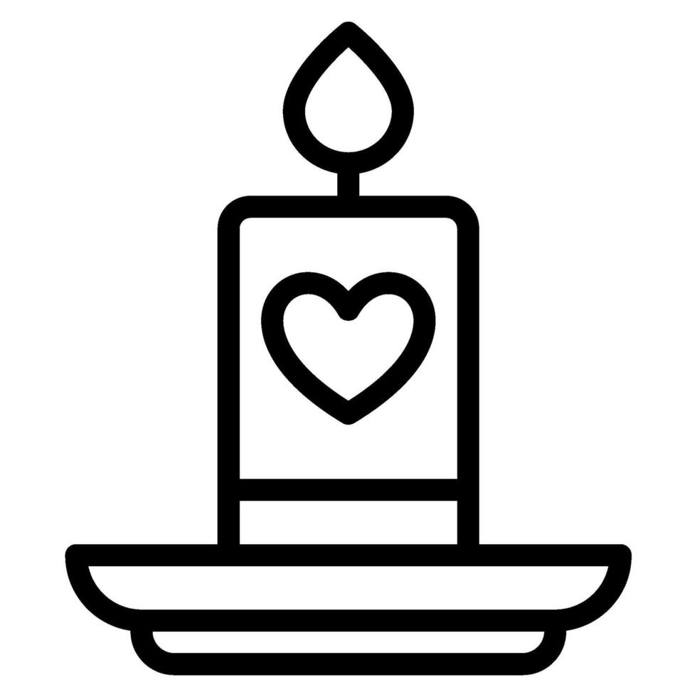 velas Boda icono ilustración vector