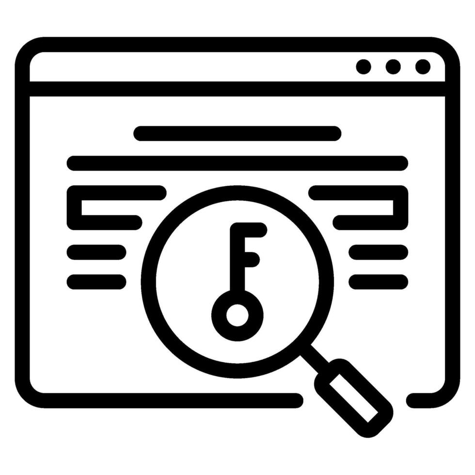 Keywords marketing and seo icon vector