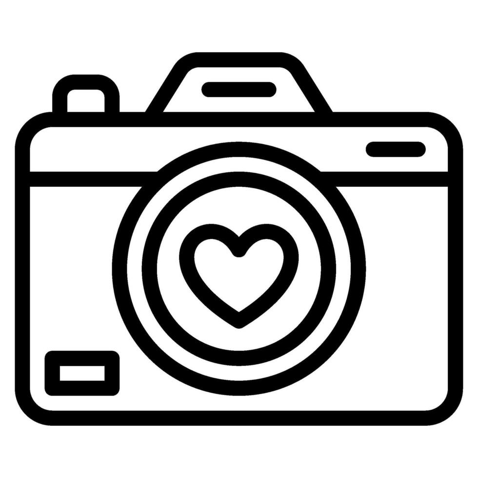 fotografía Boda icono ilustración vector