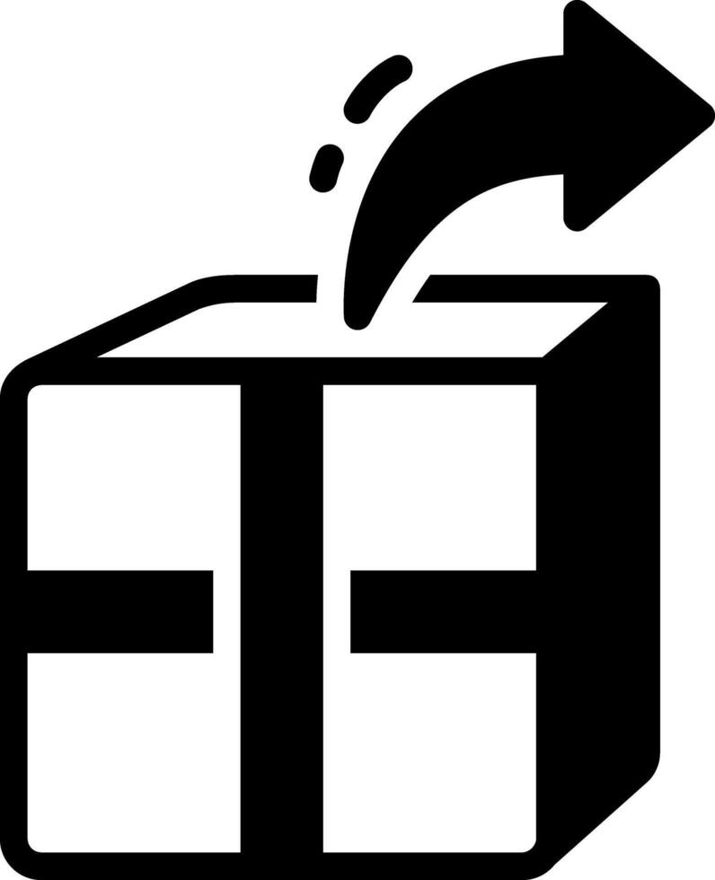 Vector solid black icon for extract