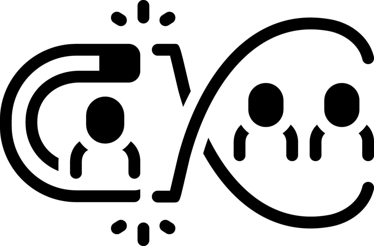 Vector solid black icon for politics
