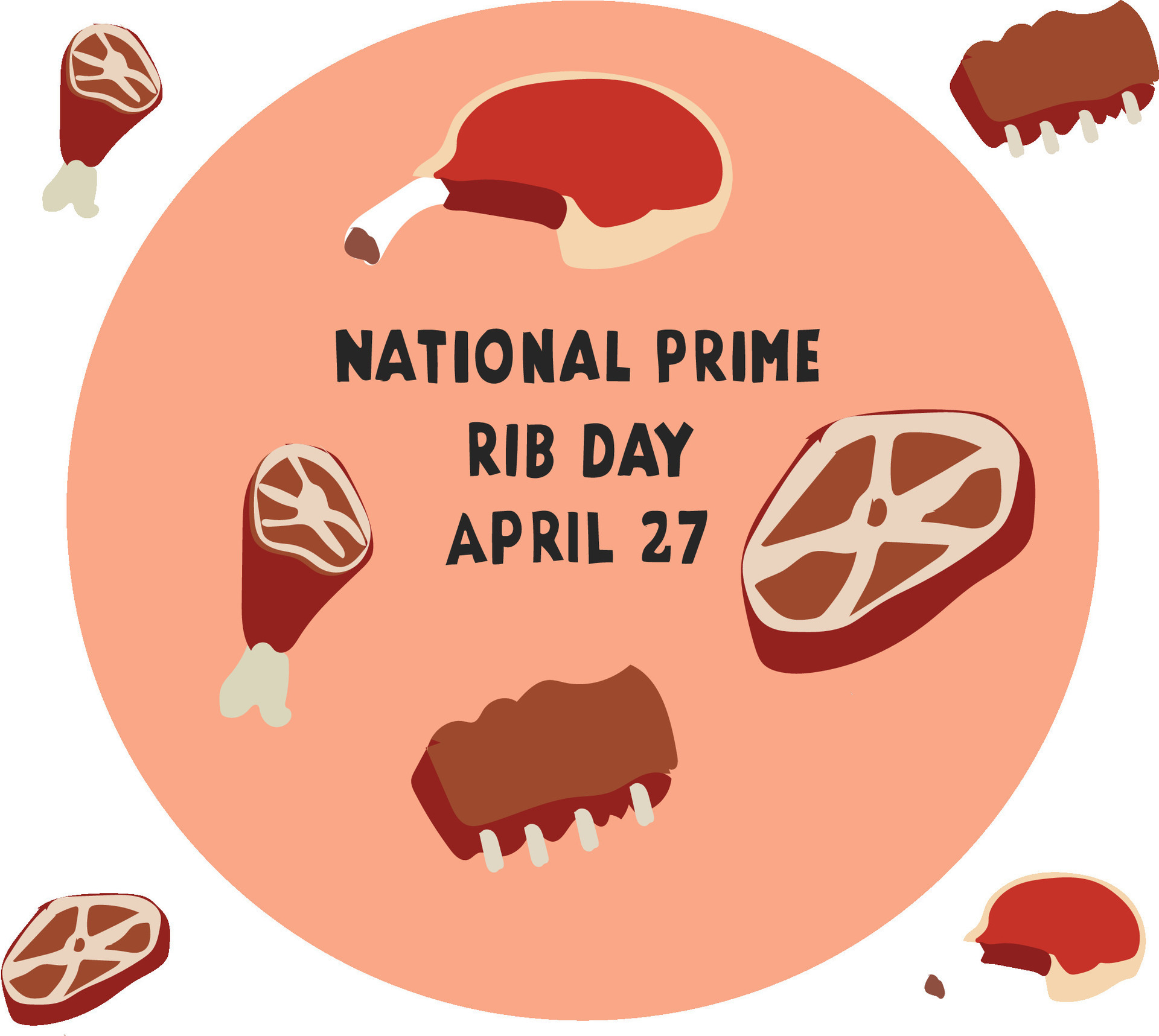 national prime rib day 41922286 Vector Art at Vecteezy