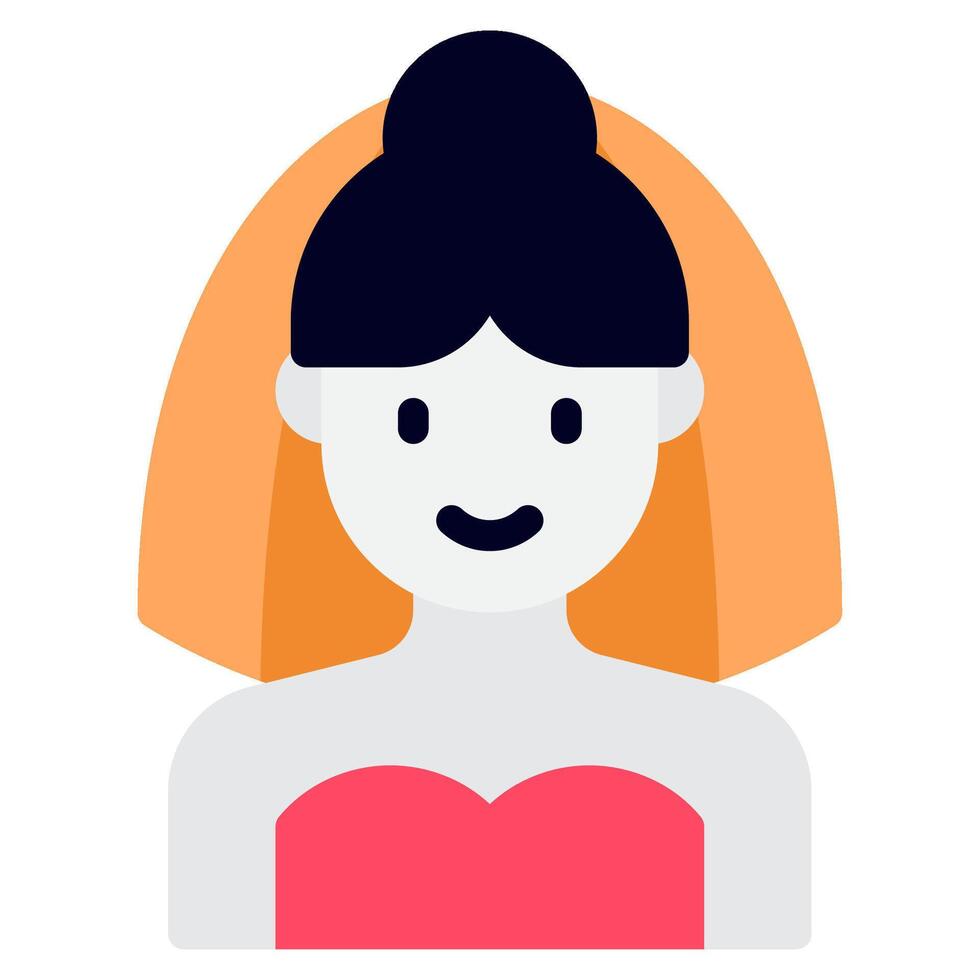 Bride Wedding icon illustration vector