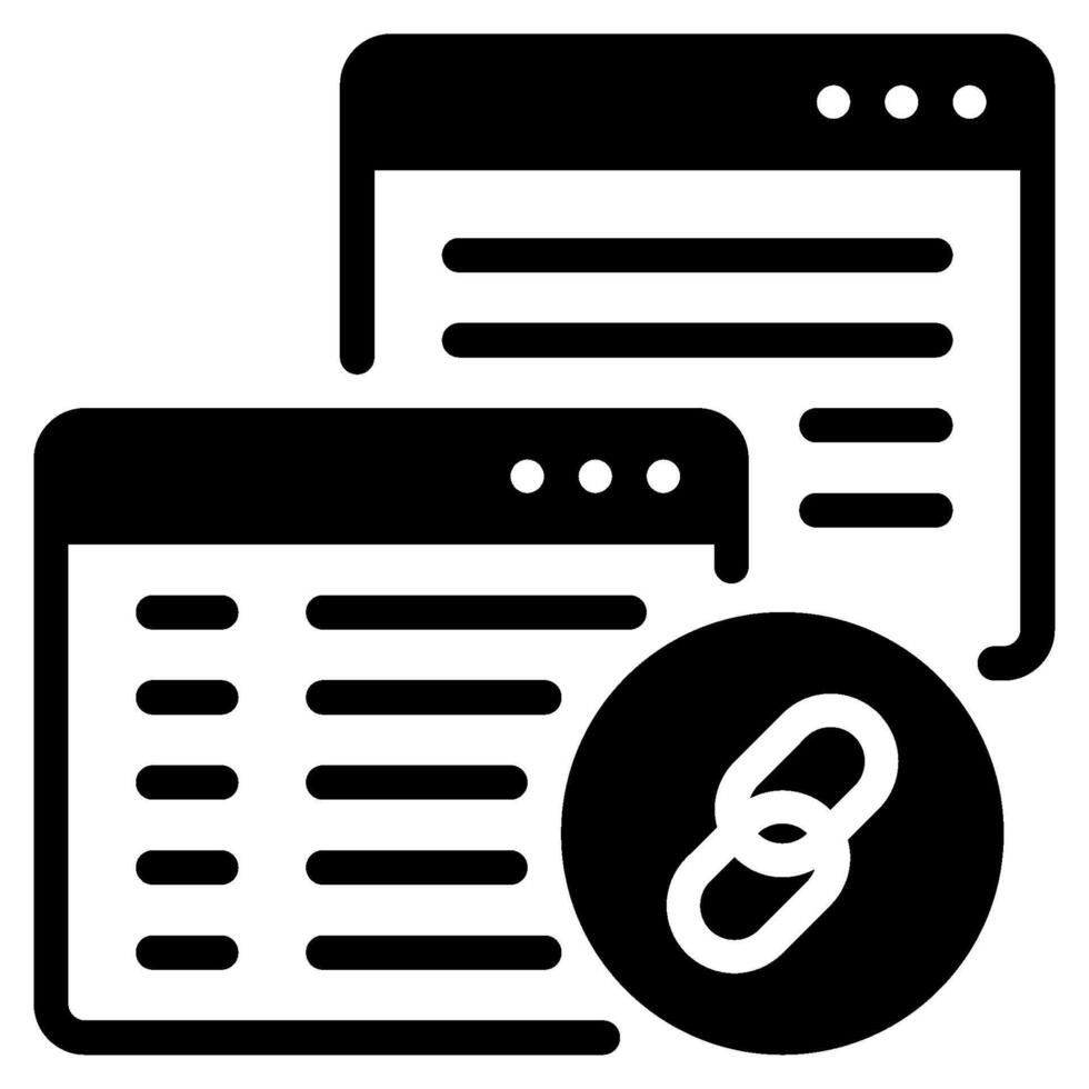 Backlinks marketing and seo icon vector