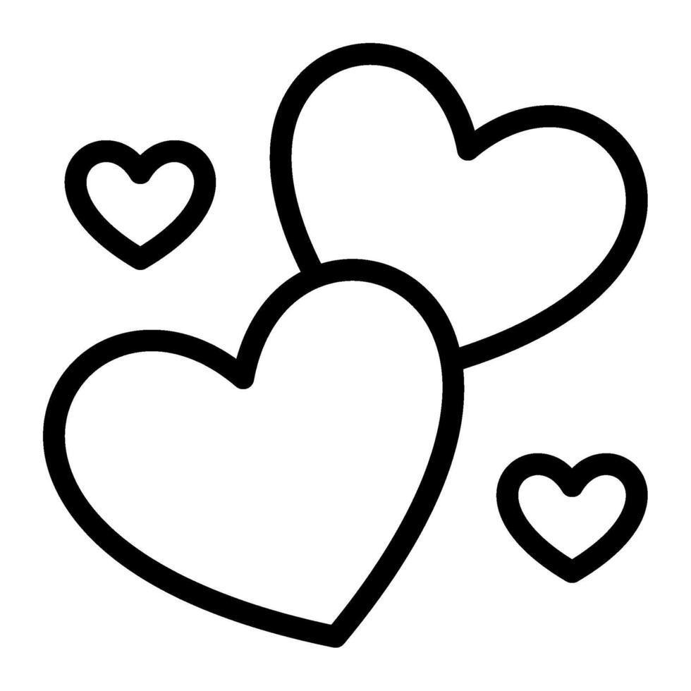 Hearts Wedding icon illustration vector