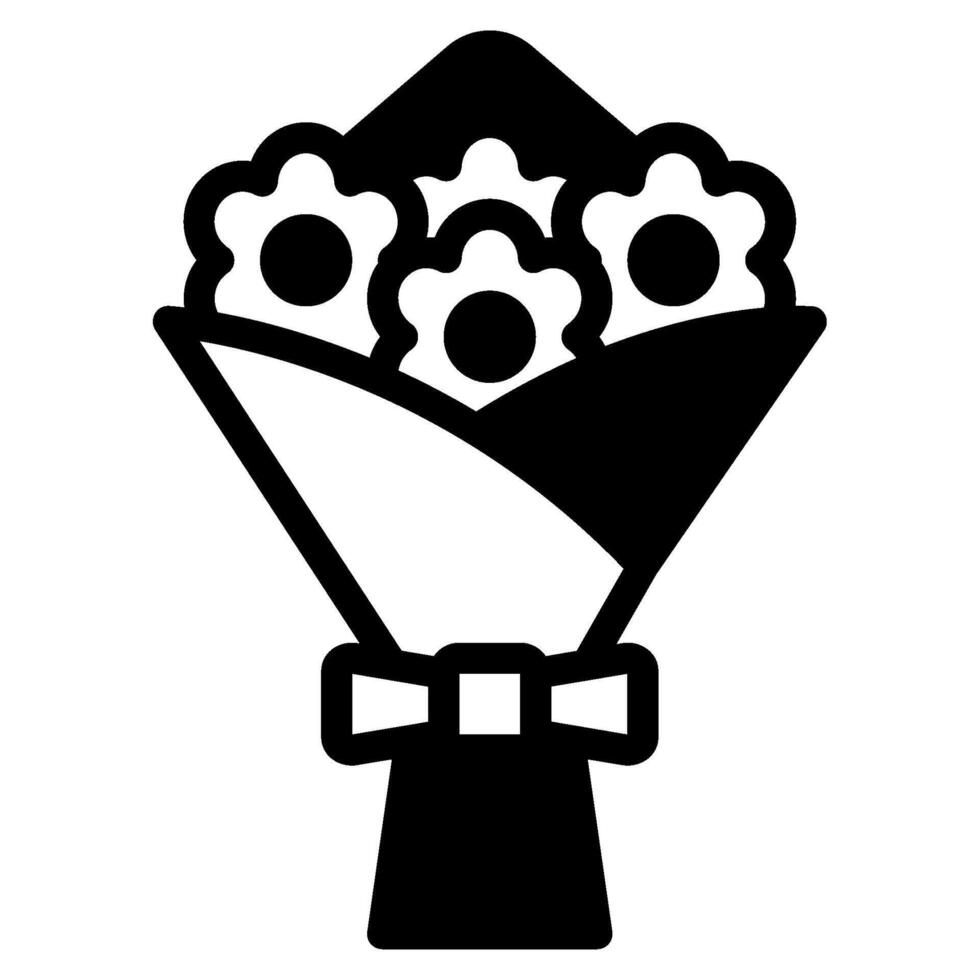 ramo de flores Boda icono ilustración vector