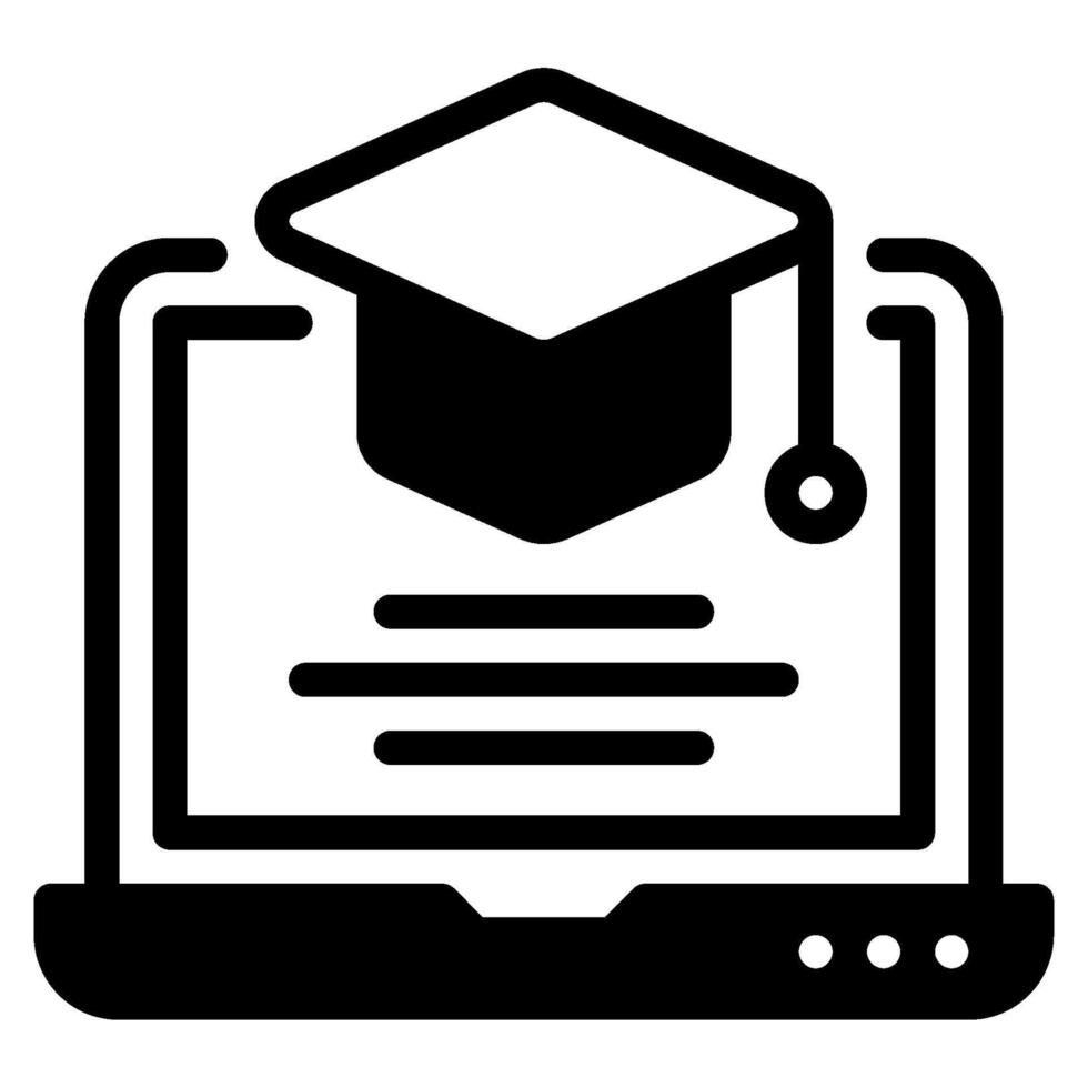 E learning Online learning icon vector