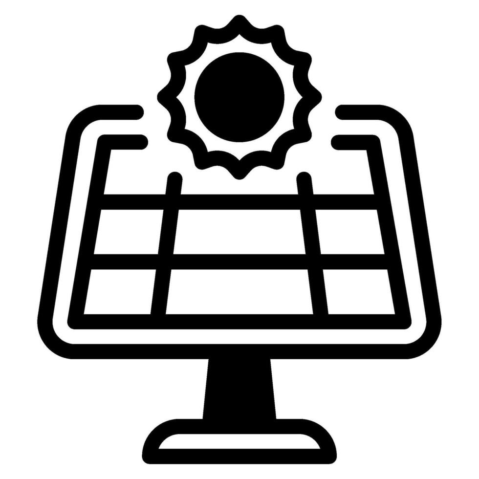 Solar ecology object icon illustration vector