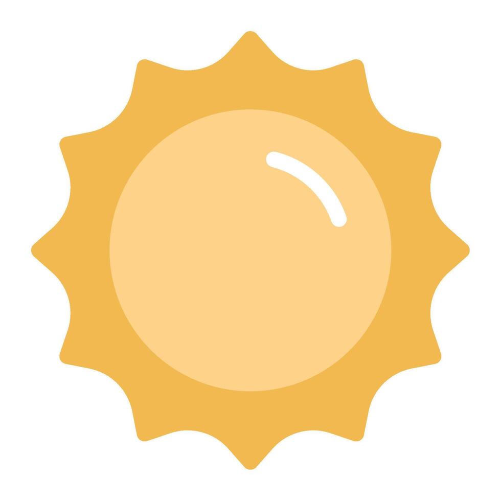 Sun ecology object icon illustration vector