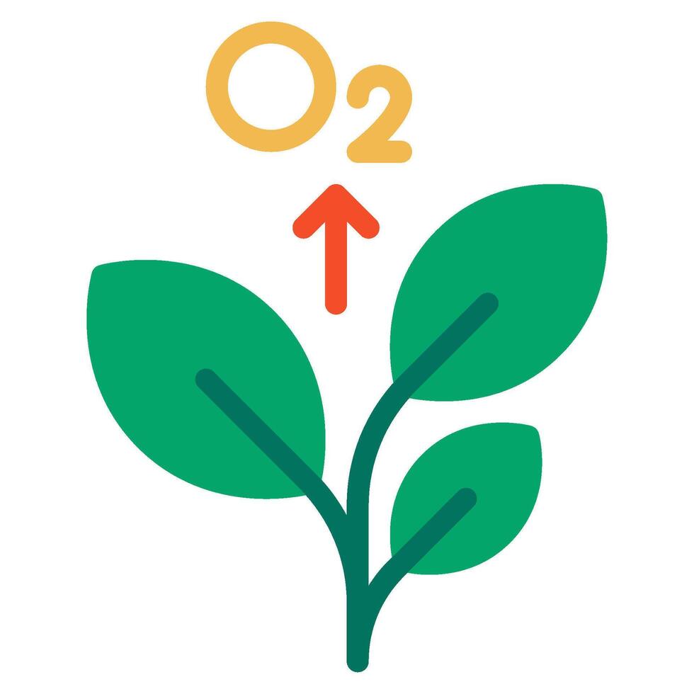 oxígeno ecología objeto icono ilustración vector