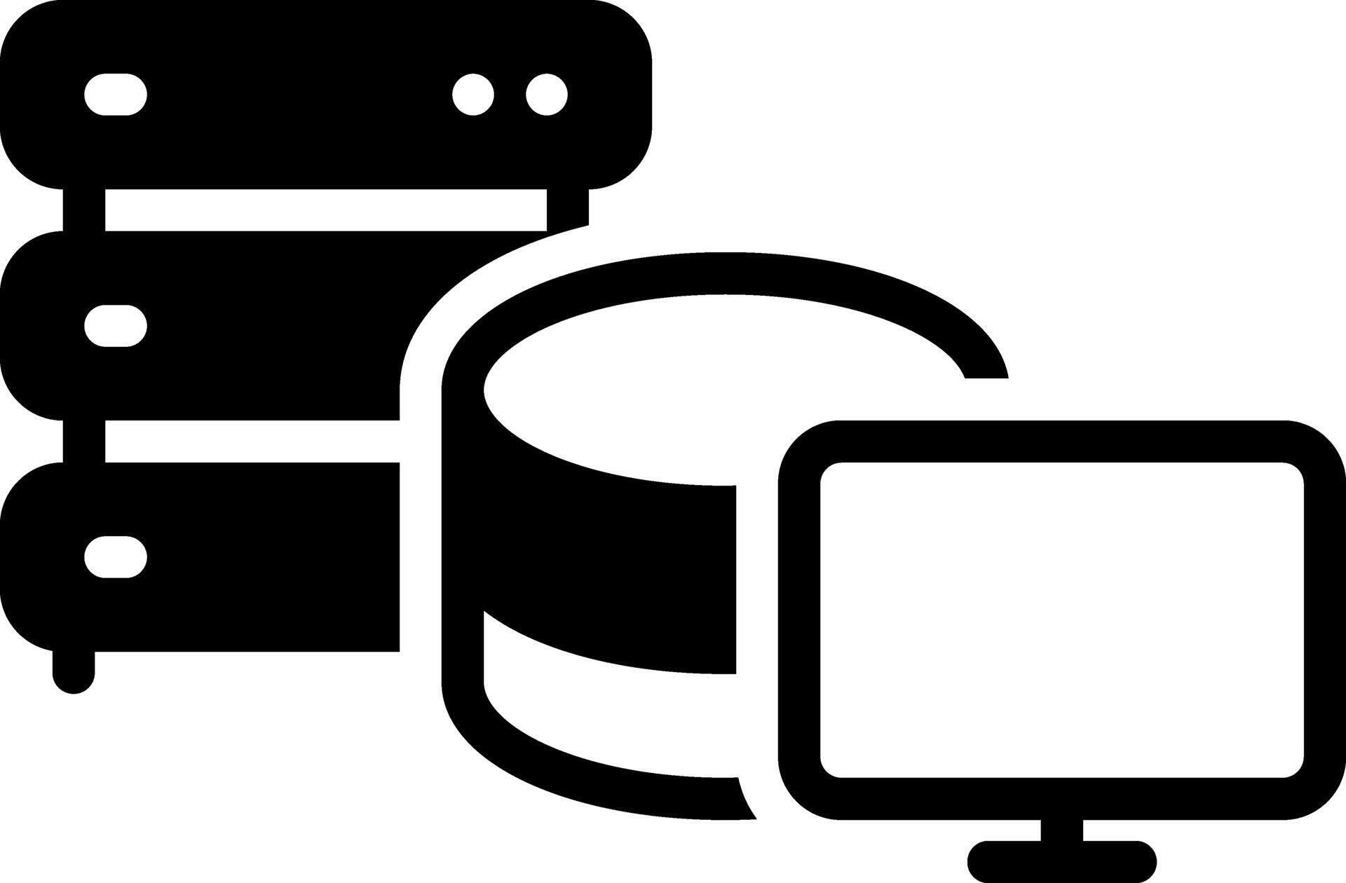 Solid black icon for data base 41922580 Vector Art at Vecteezy