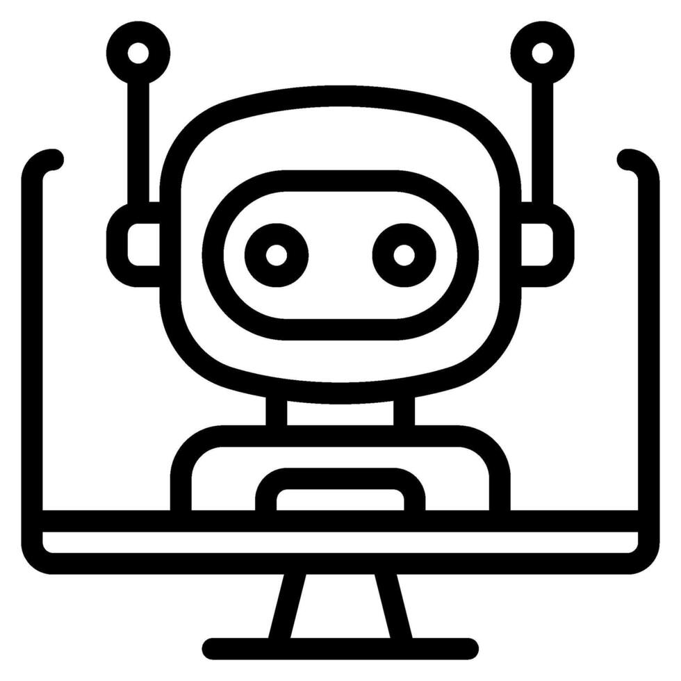 Interface virtual assistance icon illustration vector
