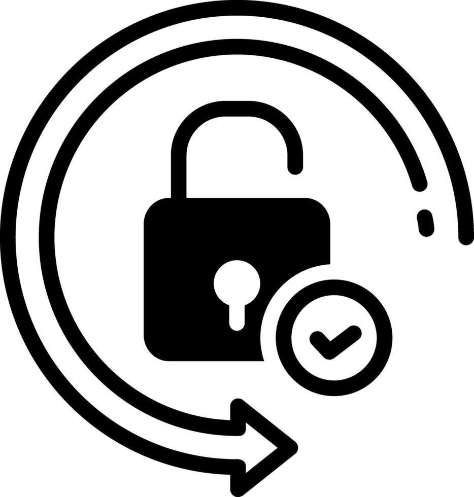 Solid black icon for reset vector