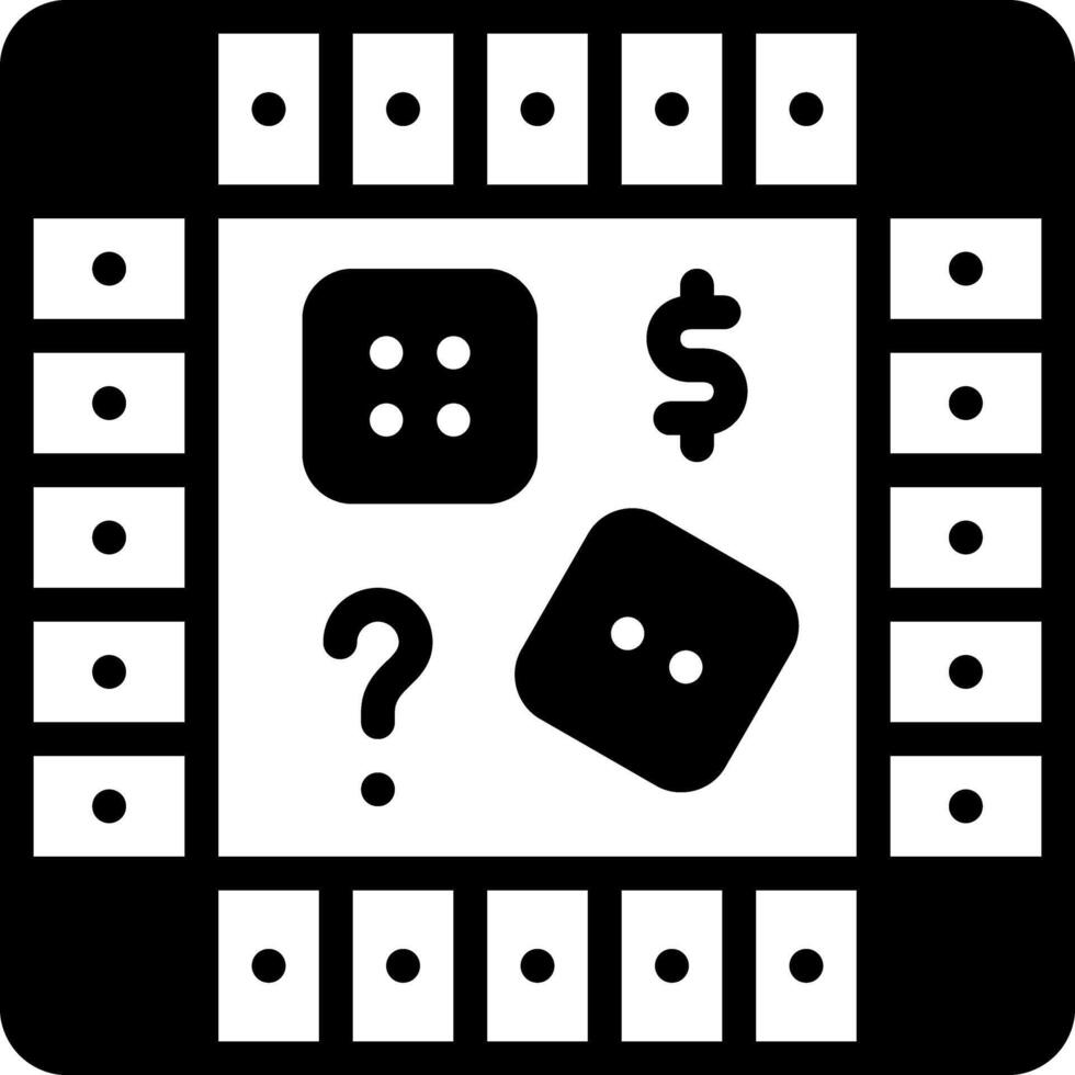 Vector solid black icon for monopoly