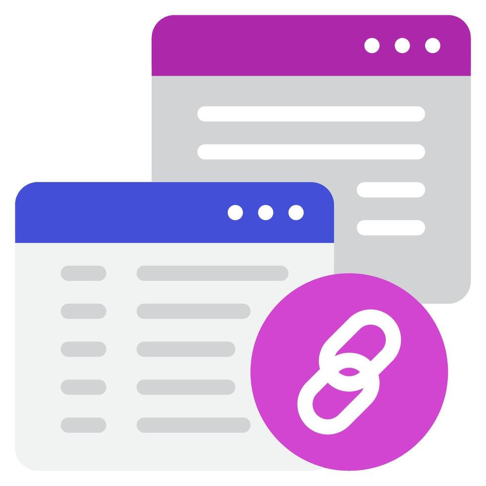 Backlinks marketing and seo icon vector