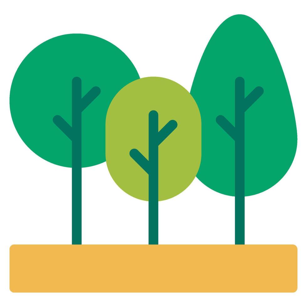 bosque ecología objeto icono ilustración vector