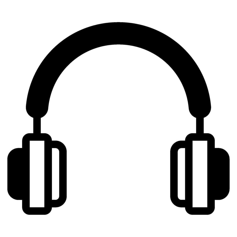 Headphones Online learning icon vector