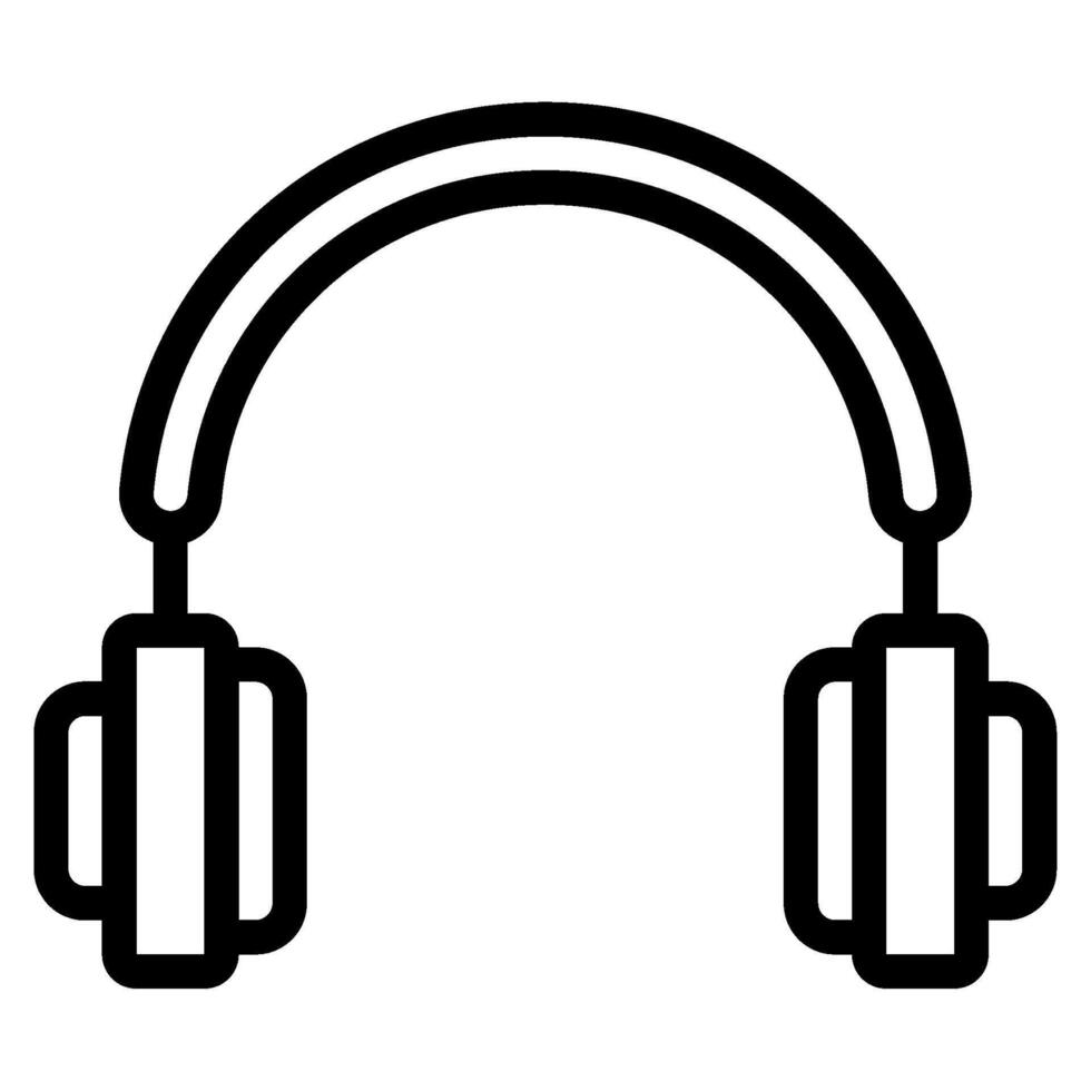 Headphones Online learning icon vector