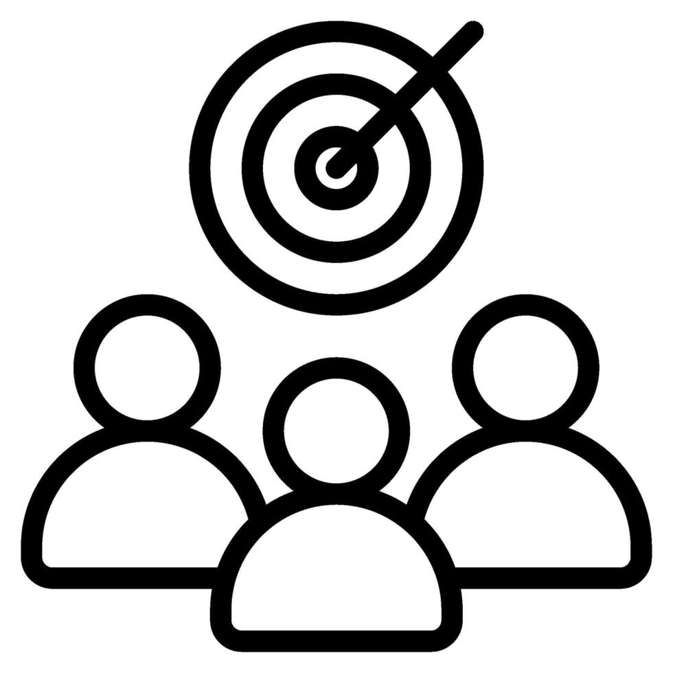 Audience marketing and seo icon vector