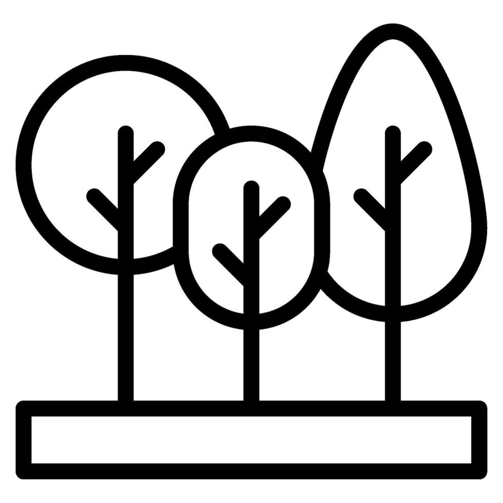 bosque ecología objeto icono ilustración vector