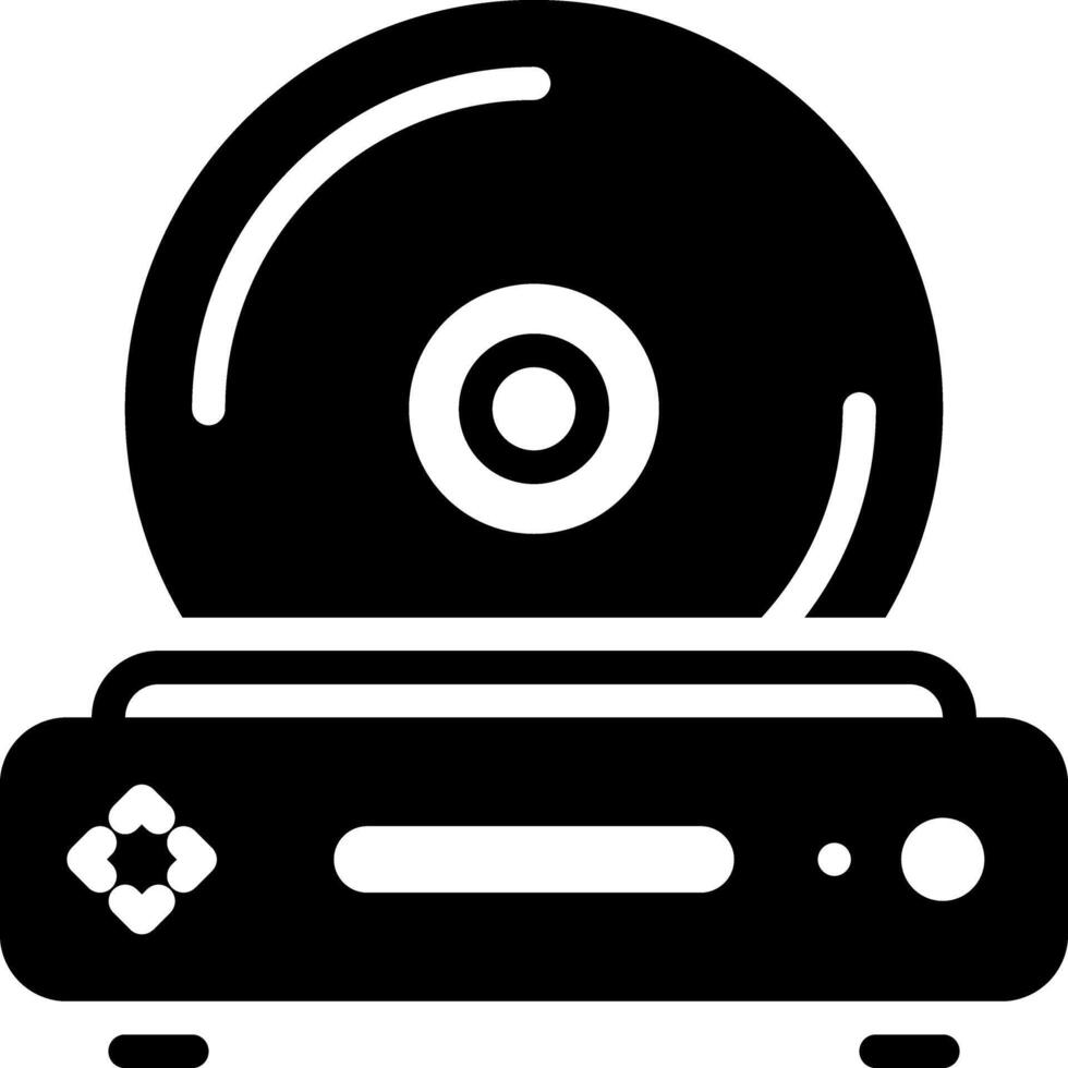 vector sólido negro icono para cds