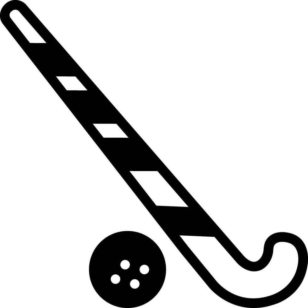 Vector solid black icon for hockey