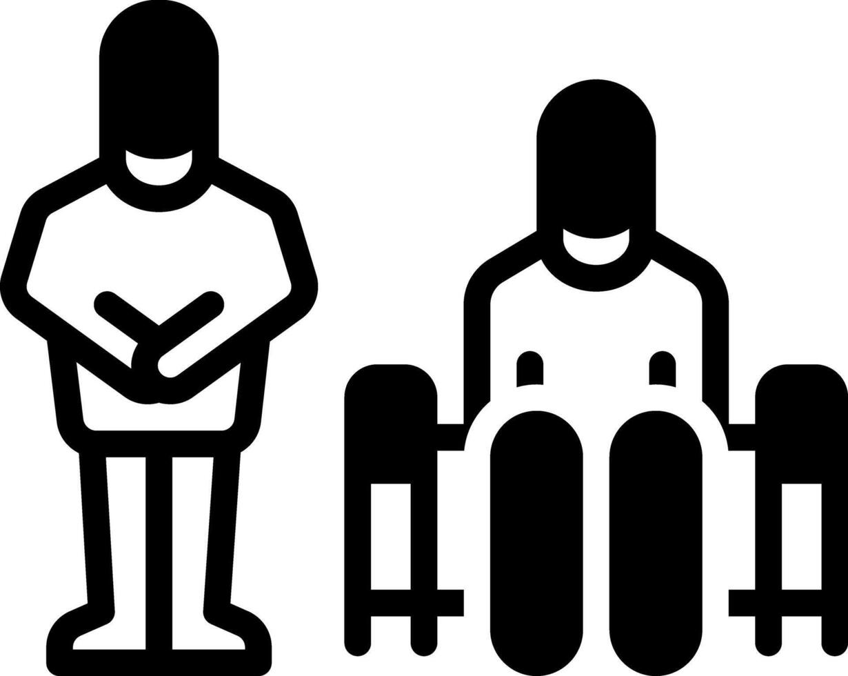 Vector solid black icon for courtesy