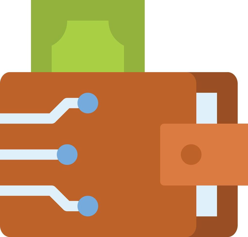 Digital wallet vector icon