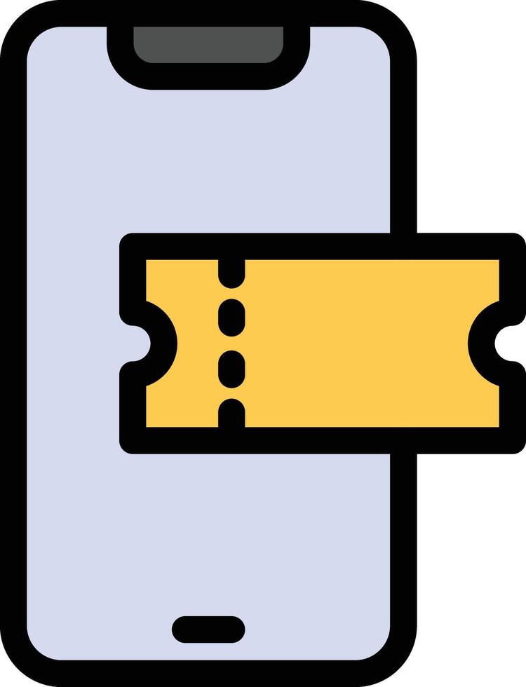 Online ticket vector icon