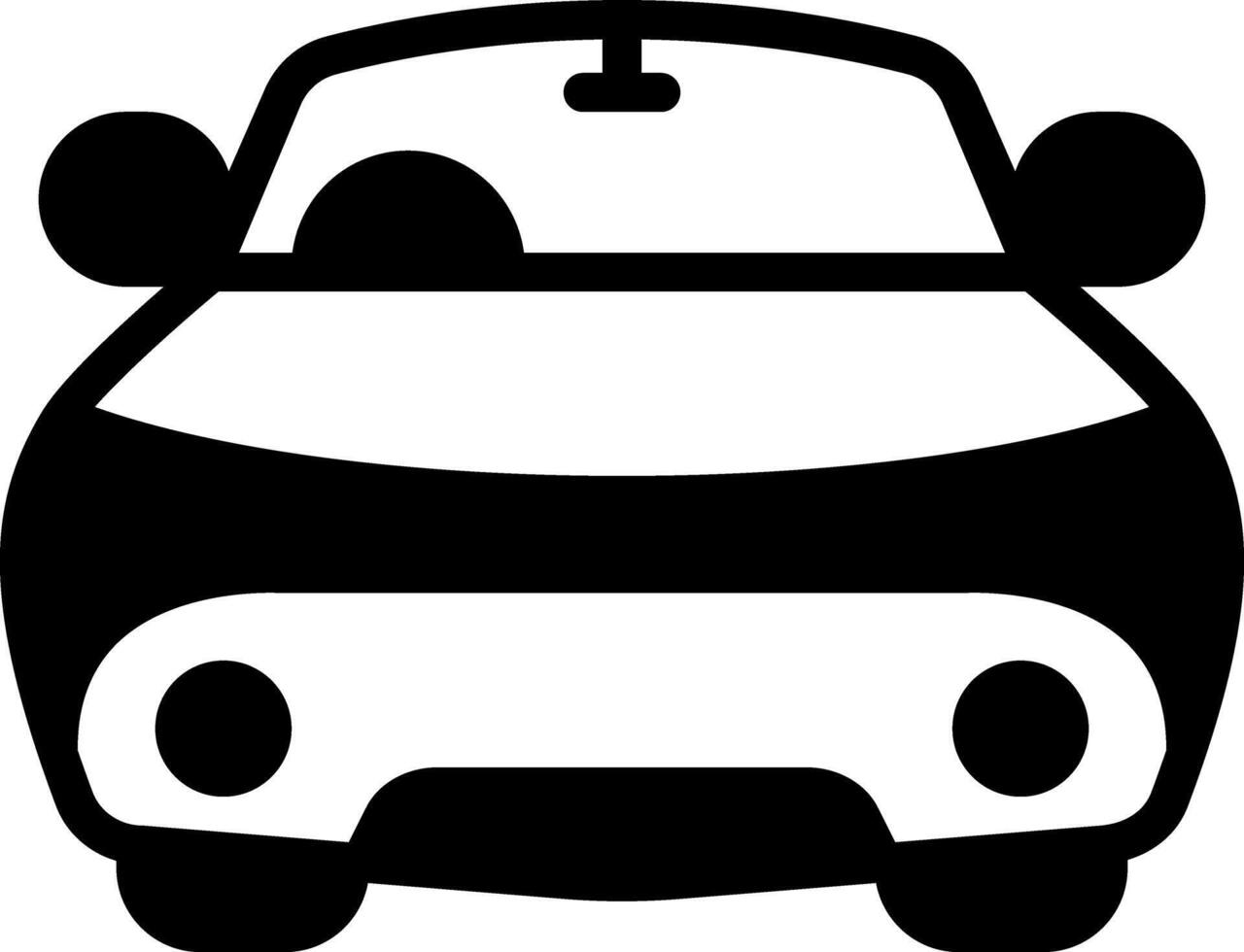 Solid black icon for autos vector