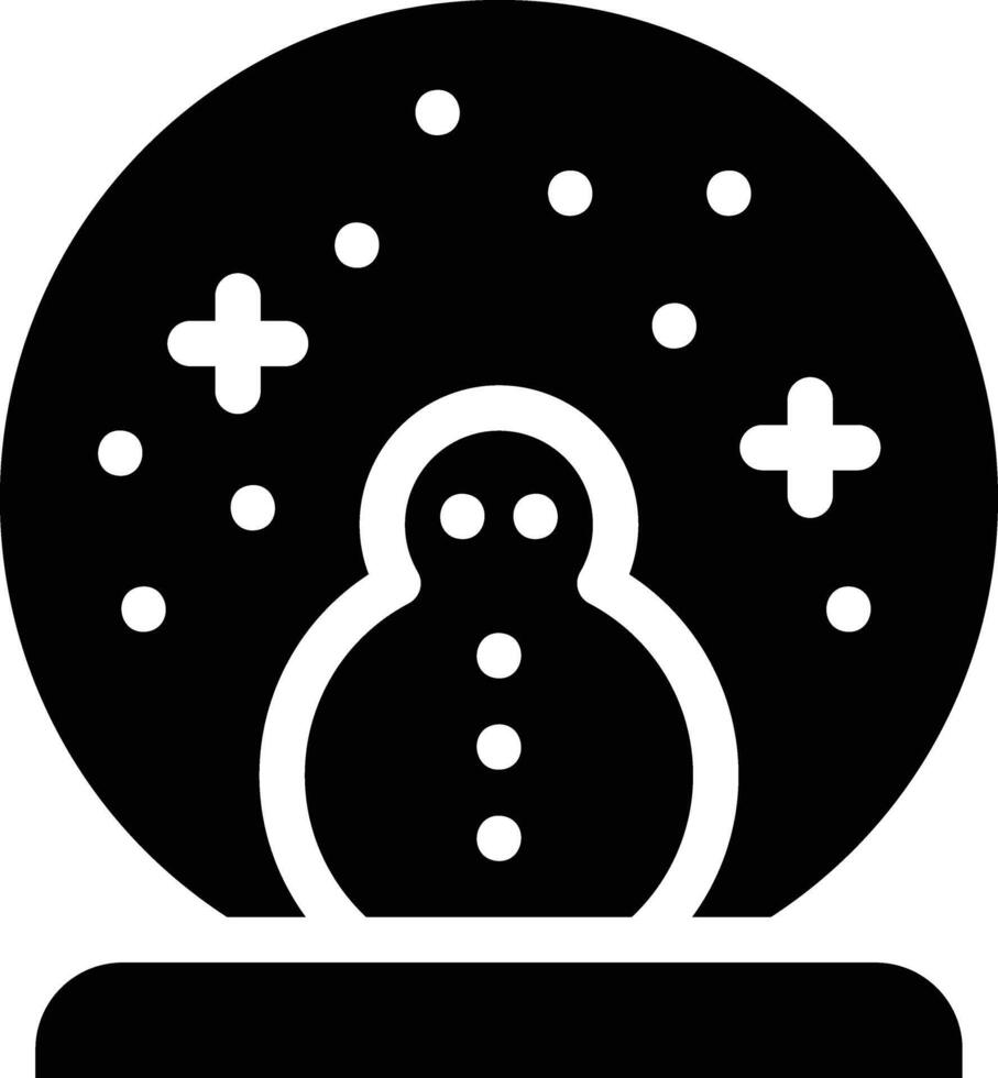 Snowman globe vector icon