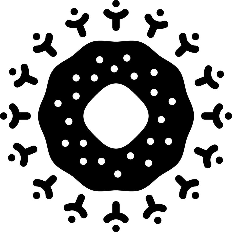 Vector solid black icon for receptor