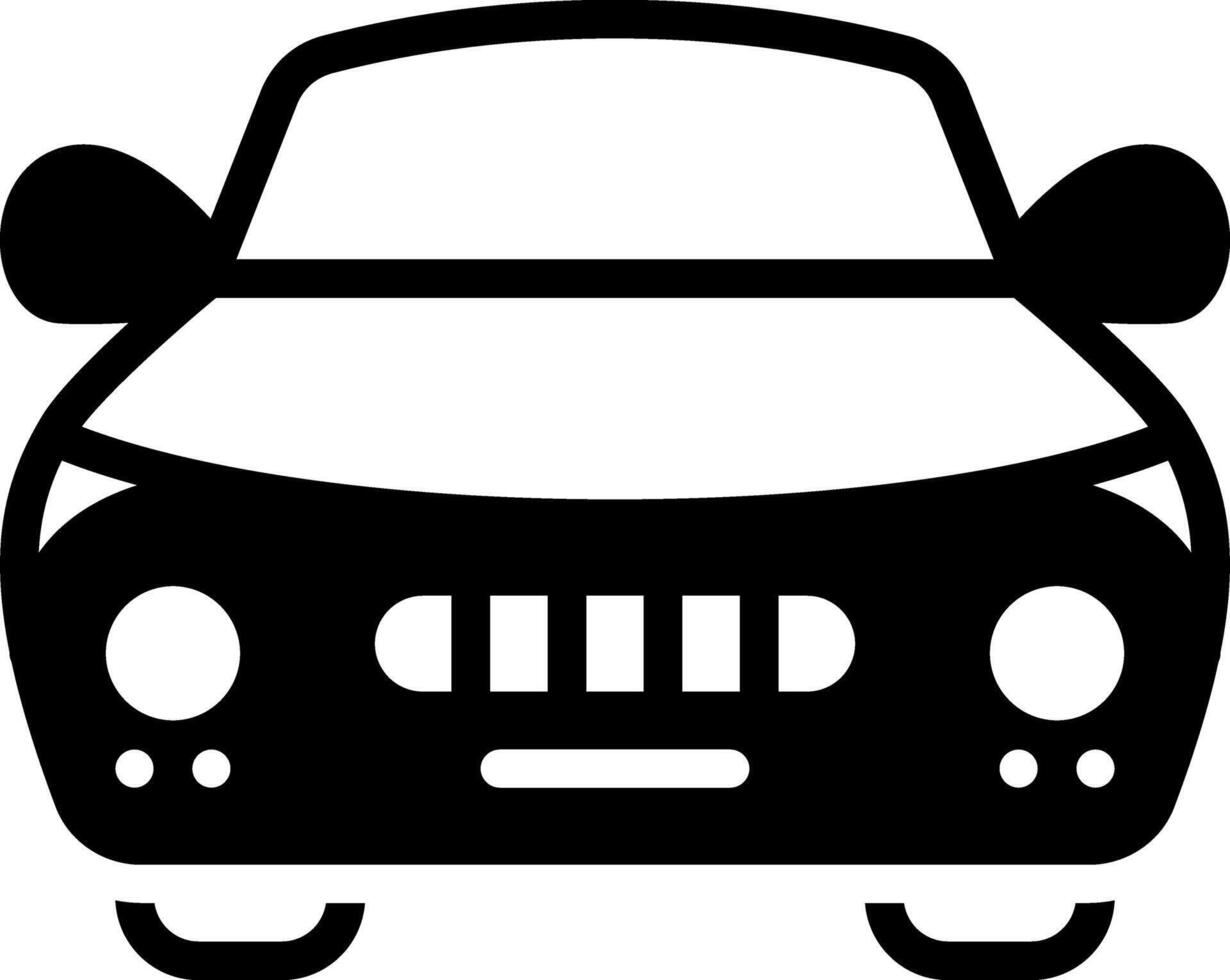 Solid black icon for automobile vector