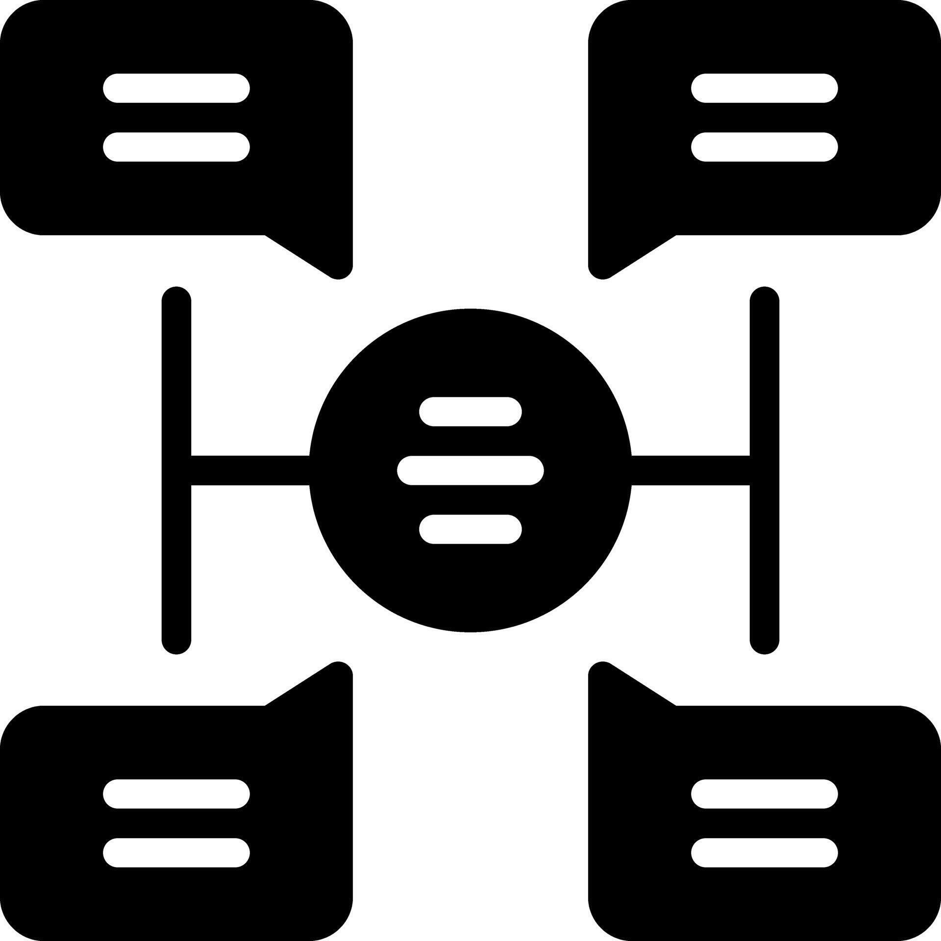 Solid black icon for mind map 41923022 Vector Art at Vecteezy