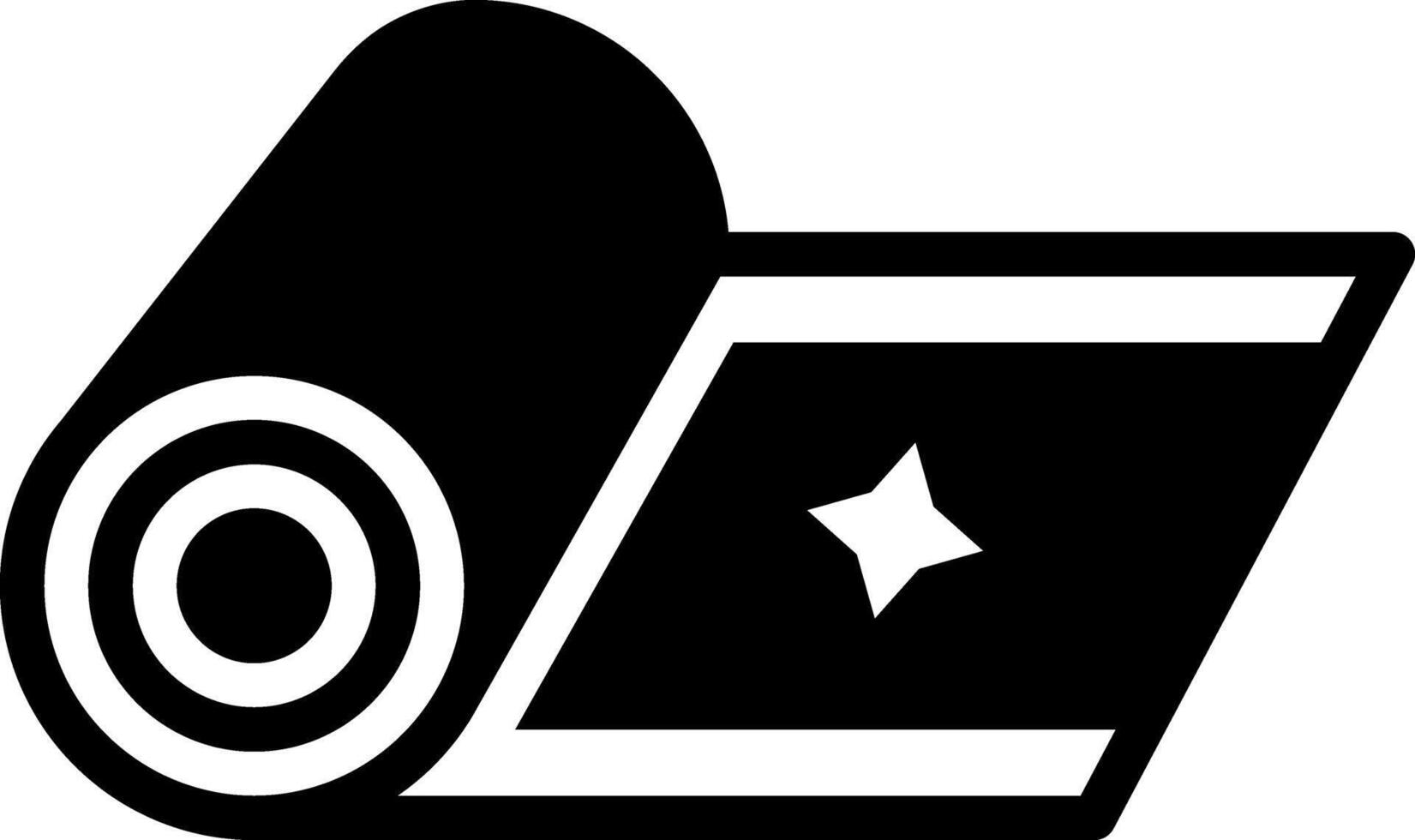 Solid black icon for rolls vector