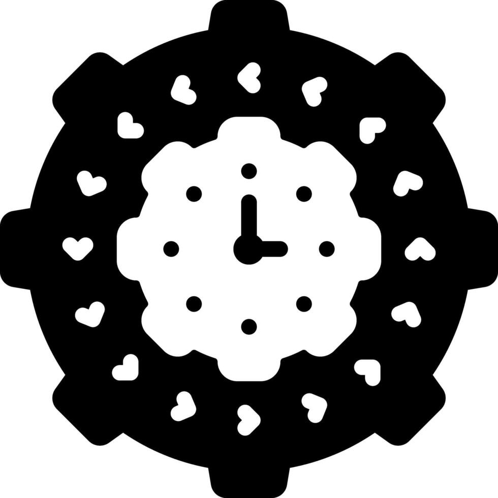 Solid black icon for process vector