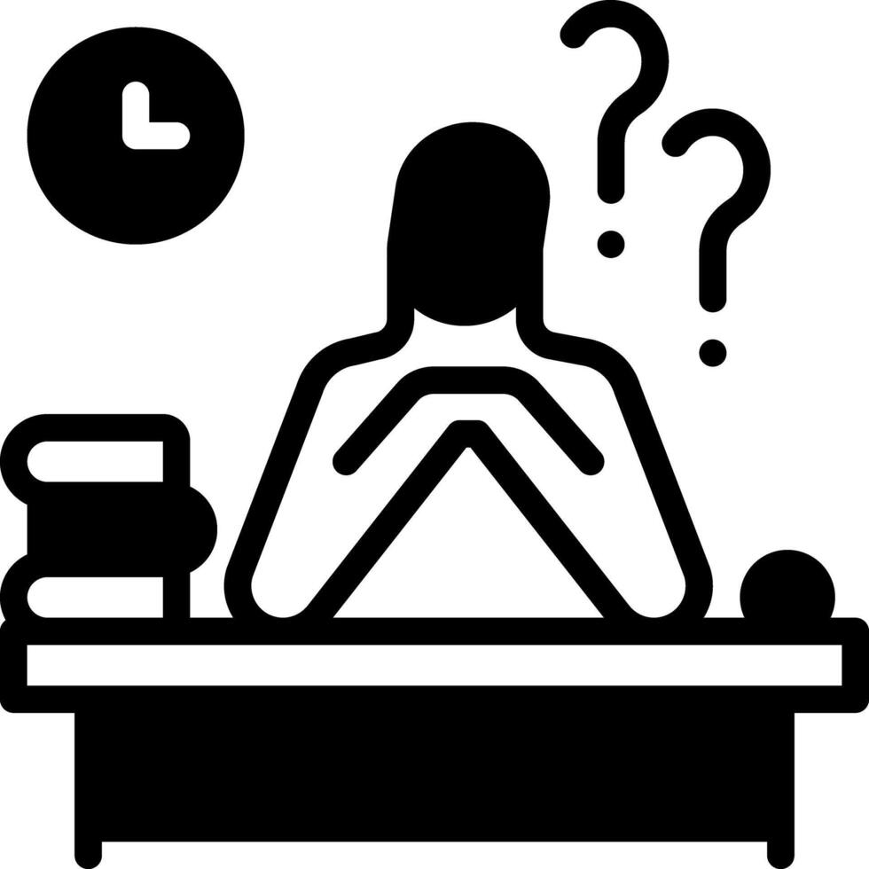 Vector solid black icon for considers
