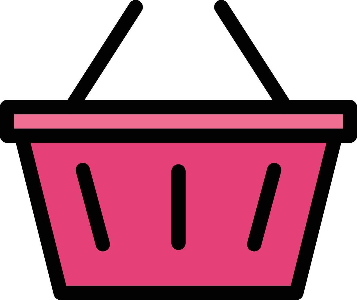 Shopping basket vector icon