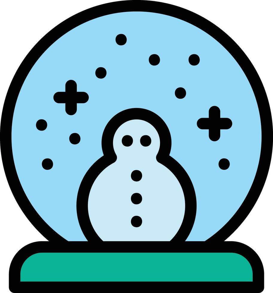 monigote de nieve globo vector icono