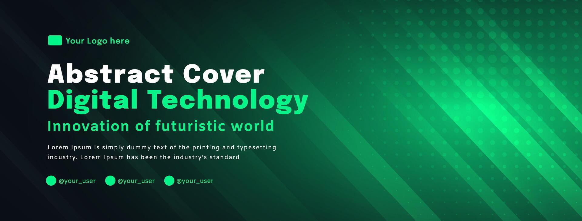 Digital technology poster cover speed connect dark green background, cyber information, abstract communication, innovation future tech data, internet network connection, Ai big data blend illustration vector